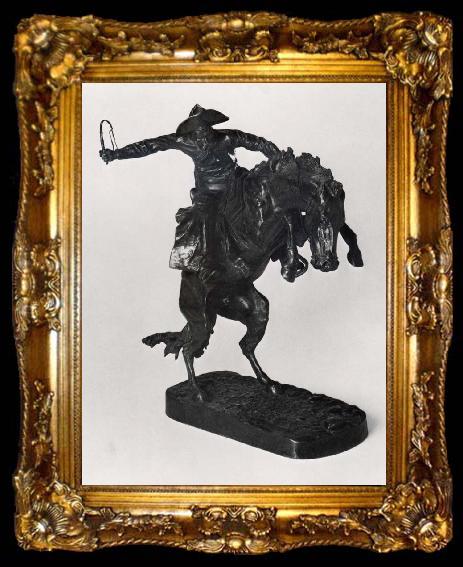 framed  Frederic Remington The Bronco Buster, ta009-2
